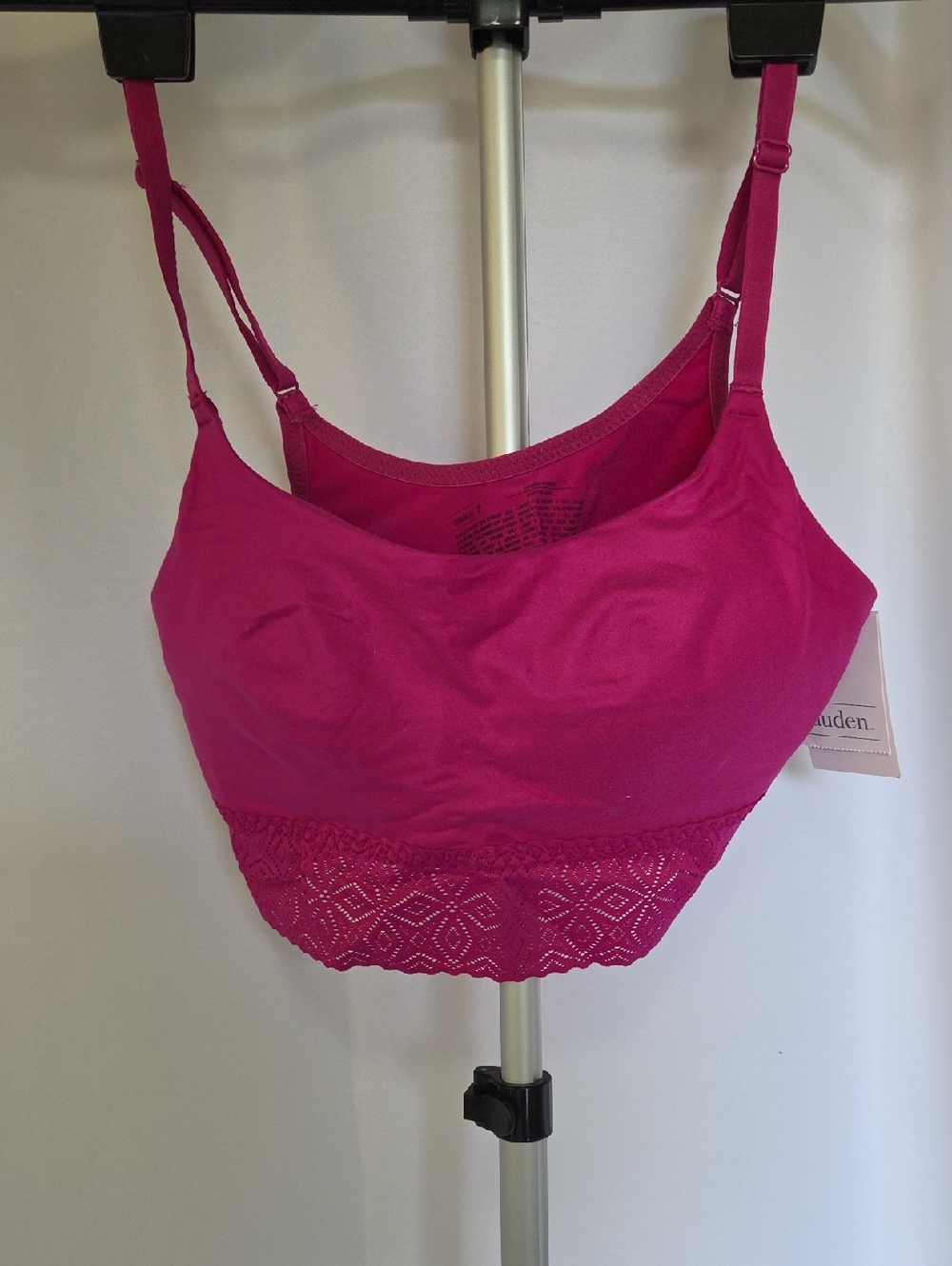 Auden Fuchsia Lace Hem Bralette